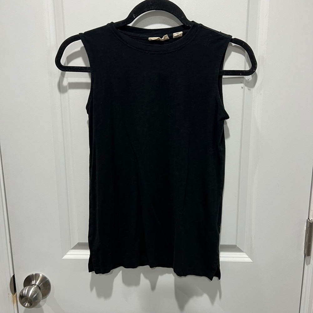 Christian Siriano Black‎ Sleeveless Tank Top XS Modal Cotton Blend